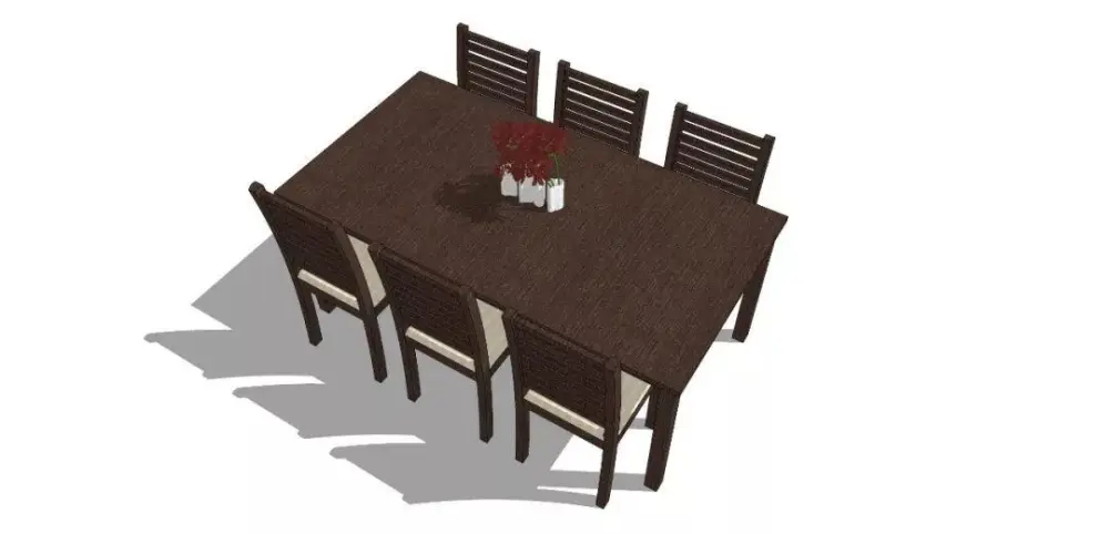 美式SU模型库丨床+餐桌+沙发+梳妆台+电视柜+常用柜子桌子模型丨226套 1.1G