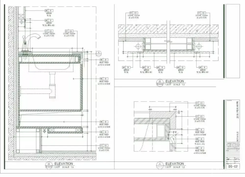 卫生间浴室丨全套收口工艺节点-CAD图库丨DWG+WORD丨21.4M