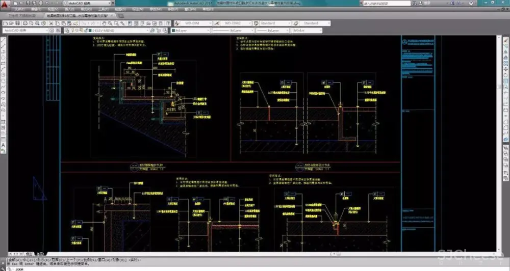 卫生间浴室丨全套收口工艺节点-CAD图库丨DWG+WORD丨21.4M