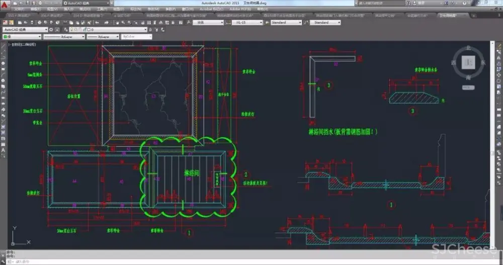 卫生间浴室丨全套收口工艺节点-CAD图库丨DWG+WORD丨21.4M