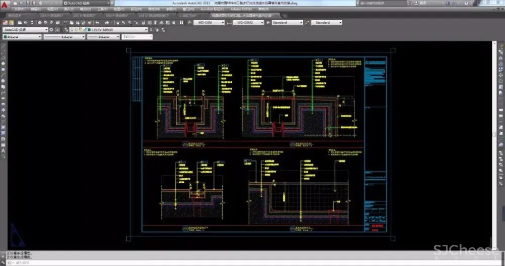 卫生间浴室丨全套收口工艺节点-CAD图库丨DWG+WORD丨21.4M
