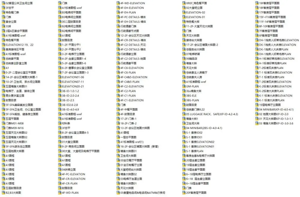 CCD设计 – 万达酒店室内设计丨CAD施工图纸+设计方案+效果图丨868M