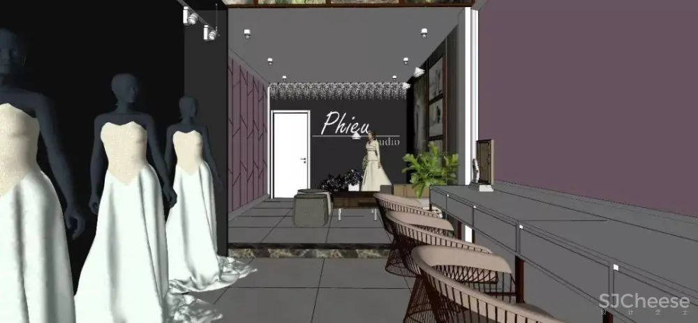 史上最全公装sketchup草图大师SU模型合集丨超市、服装店、商场、店铺、专卖店丨SKP+JPG预览丨3.85G