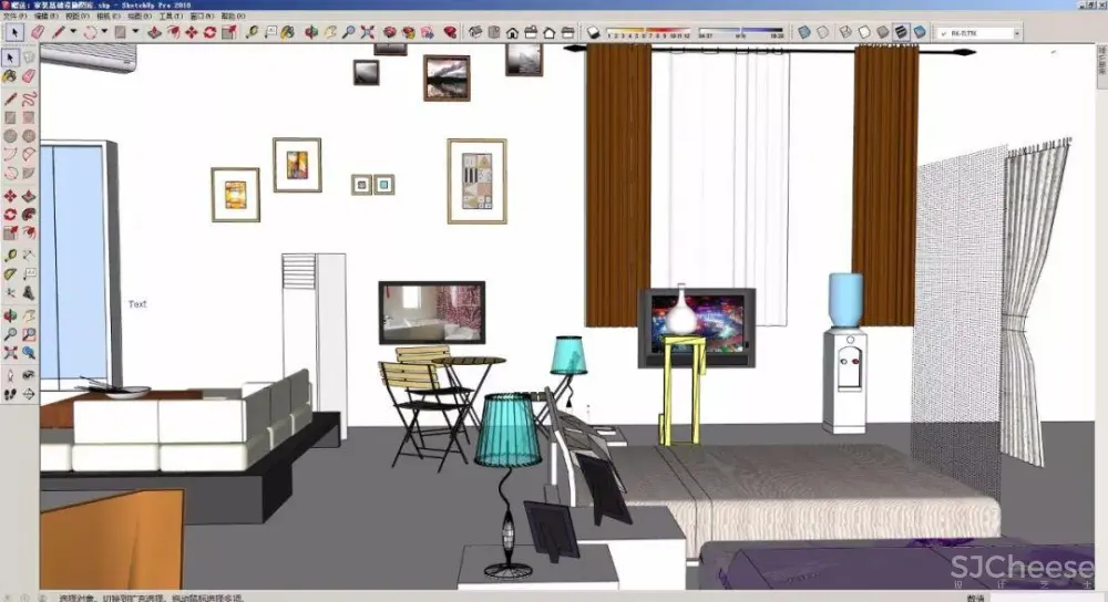 CCD – 常用SU家具模型库合集丨草图方案演示丨291M丨2015版本丨SKP格式丨290M