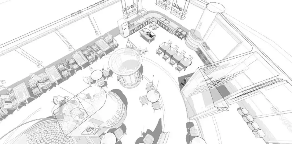 巢羽设计-扬州BINGO亲子餐厅丨CAD施工图+实景·效果图+SU模型丨1.1G
