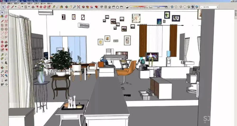CCD – 常用SU家具模型库合集丨草图方案演示丨291M丨2015版本丨SKP格式丨290M