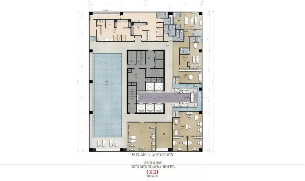 CCD设计 – 万达酒店室内设计丨CAD施工图纸+设计方案+效果图丨868M
