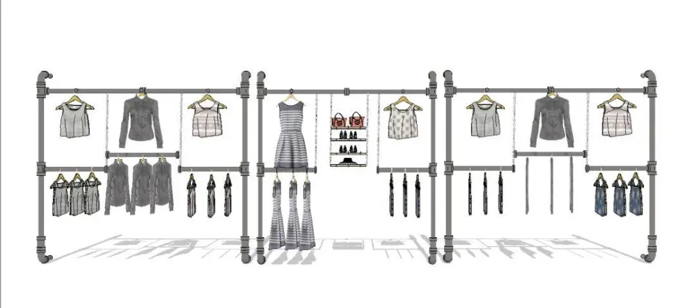 史上最全公装sketchup草图大师SU模型合集丨超市、服装店、商场、店铺、专卖店丨SKP+JPG预览丨3.85G