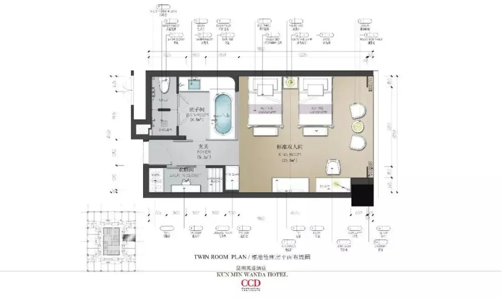 CCD设计 – 万达酒店室内设计丨CAD施工图纸+设计方案+效果图丨868M