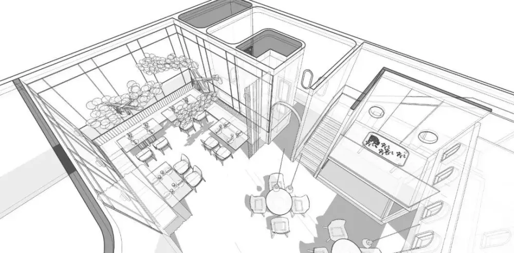 巢羽设计-扬州BINGO亲子餐厅丨CAD施工图+实景·效果图+SU模型丨1.1G
