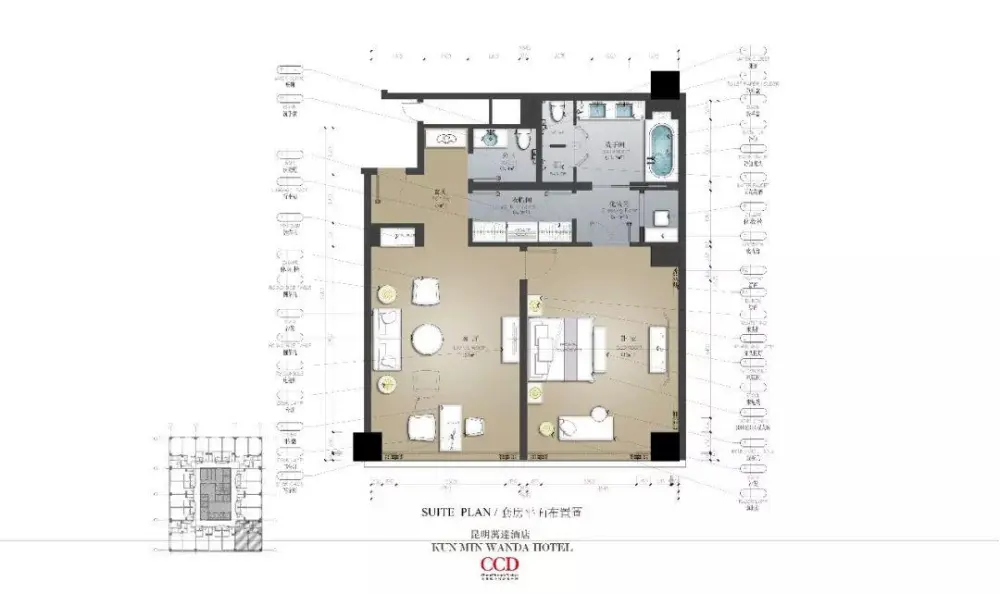 CCD设计 – 万达酒店室内设计丨CAD施工图纸+设计方案+效果图丨868M