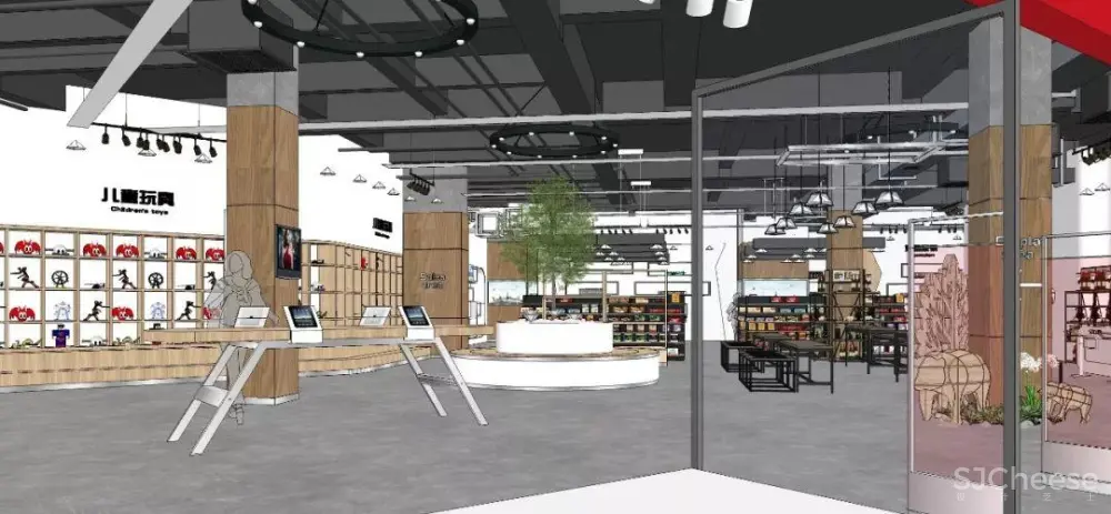 史上最全公装sketchup草图大师SU模型合集丨超市、服装店、商场、店铺、专卖店丨SKP+JPG预览丨3.85G