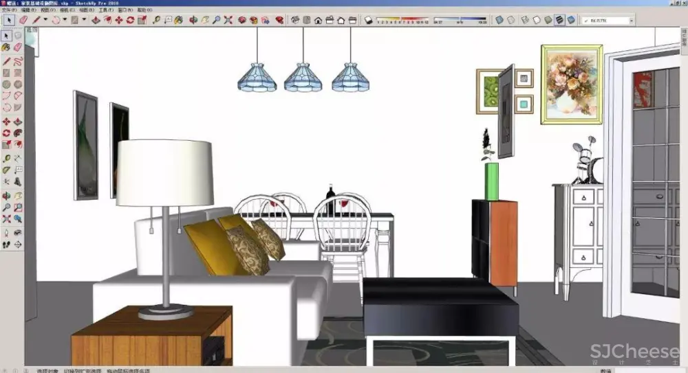 CCD – 常用SU家具模型库合集丨草图方案演示丨291M丨2015版本丨SKP格式丨290M