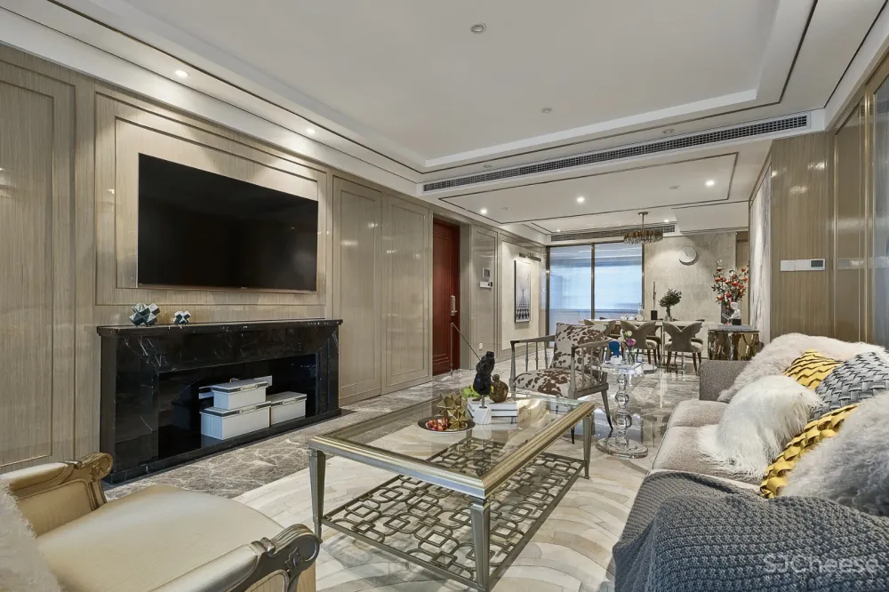 【力设计新作】轻奢美式平层家装设计方案