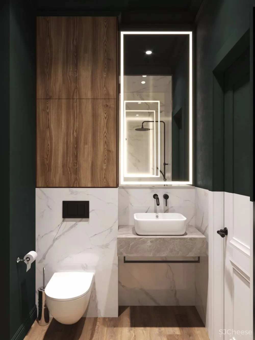 74㎡ 莫兰迪色轻奢风丨要高级就来点绿