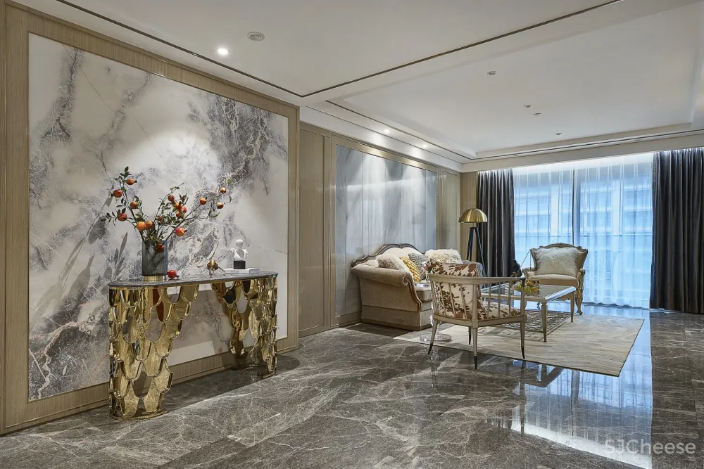 【力设计新作】轻奢美式平层家装设计方案