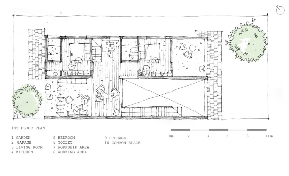 新作 | K59atelier 与自然的和谐相处Tile Roof House 首