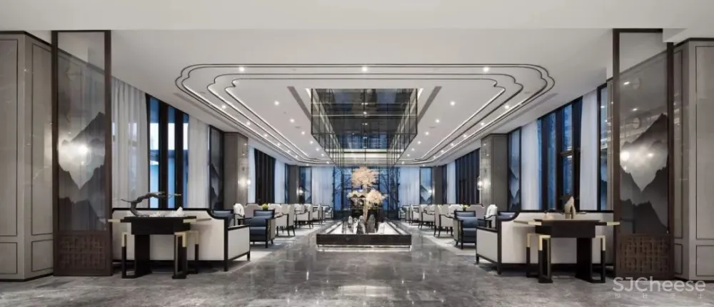 伊派设计丨一室山水之风 ,学习传统与现代的融合