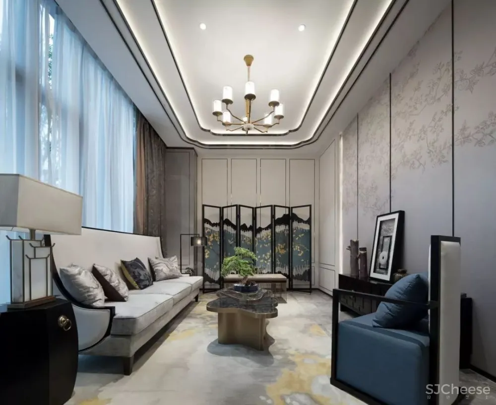 伊派设计丨一室山水之风 ,学习传统与现代的融合