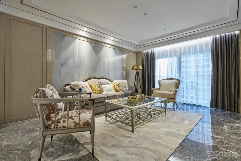 【力设计新作】轻奢美式平层家装设计方案