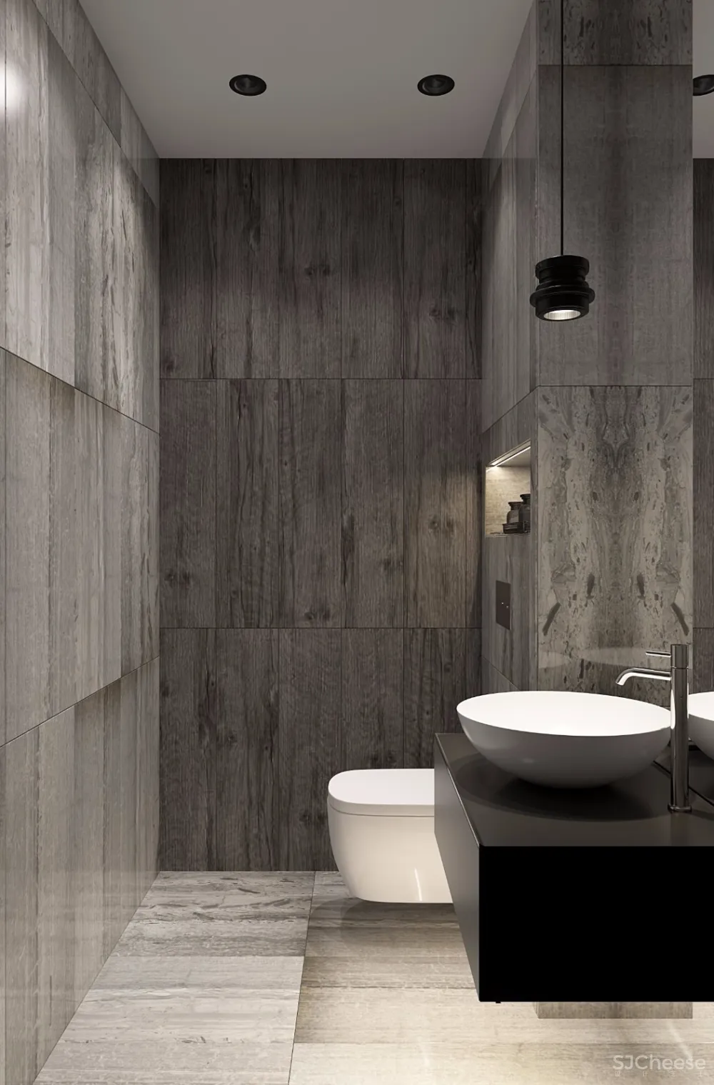 灰棕+绿 怀旧轻时尚住宅 | U-Style