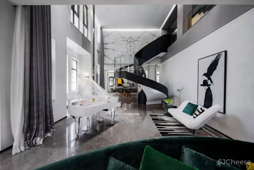 1100㎡双拼别墅，自由不羁的家！| 李益中空间设计 首