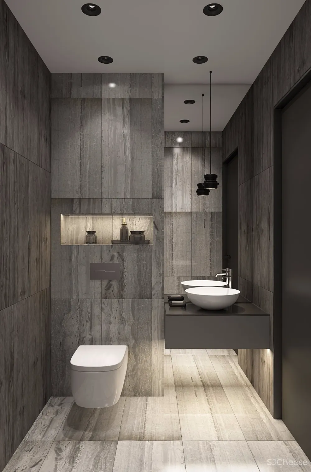 灰棕+绿 怀旧轻时尚住宅 | U-Style