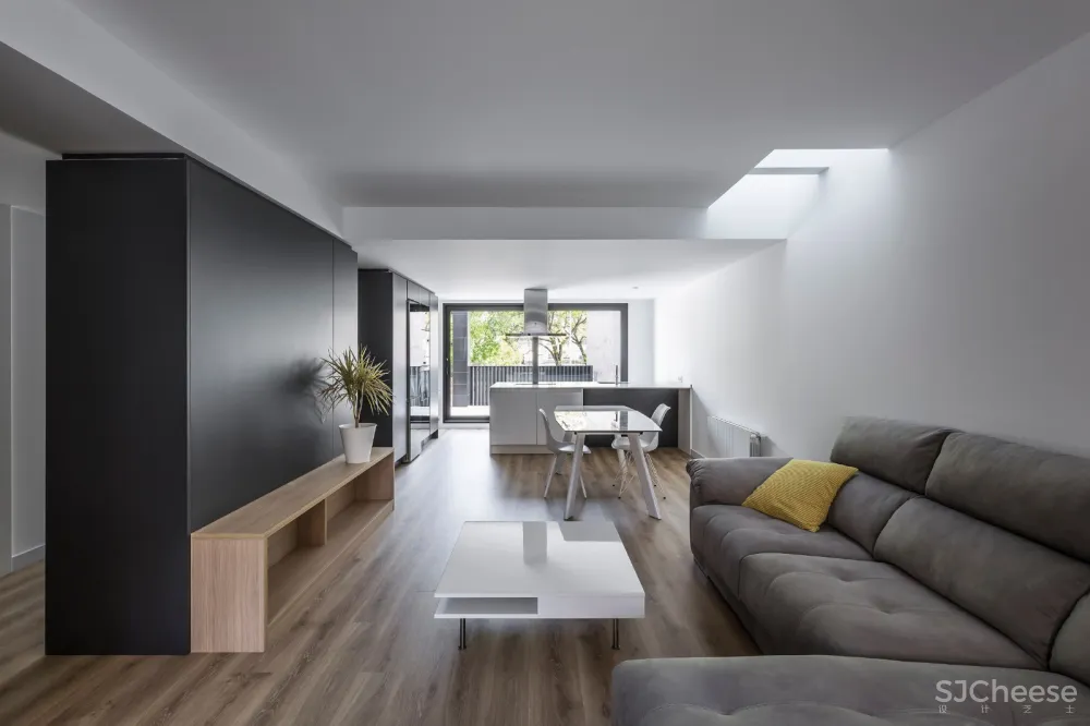 Alberto Facundo Arquitecto | 黑白之间的过渡:房中房住宅