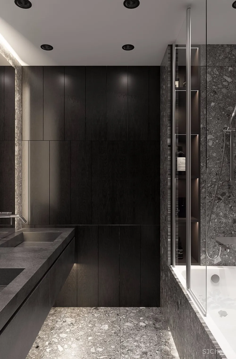 灰棕+绿 怀旧轻时尚住宅 | U-Style