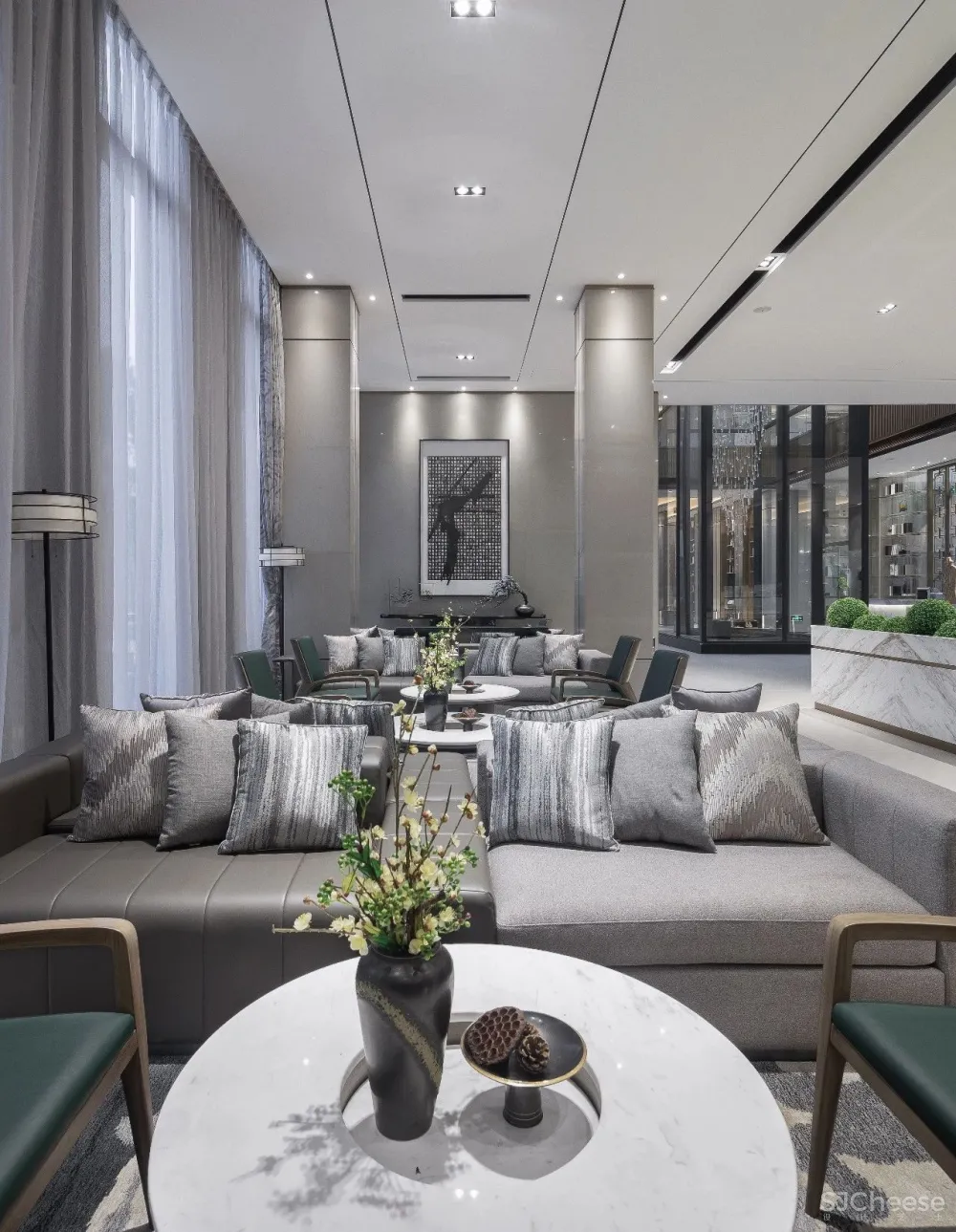 【JMJ设计】1000m²东方美学湛江远洋城售楼部 首