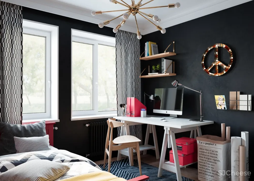 明&暗 66m²鲜活色彩家庭小公寓 | Andrey Ryazanov