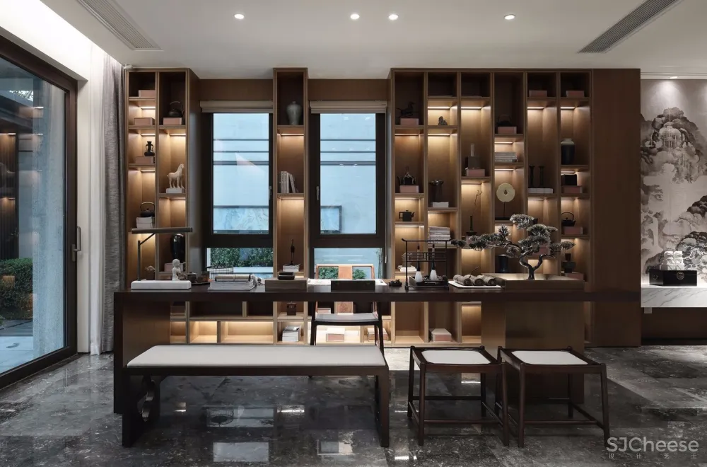 浮生半日悠然,重庆537㎡禅意别墅样板间 | 朗联新作