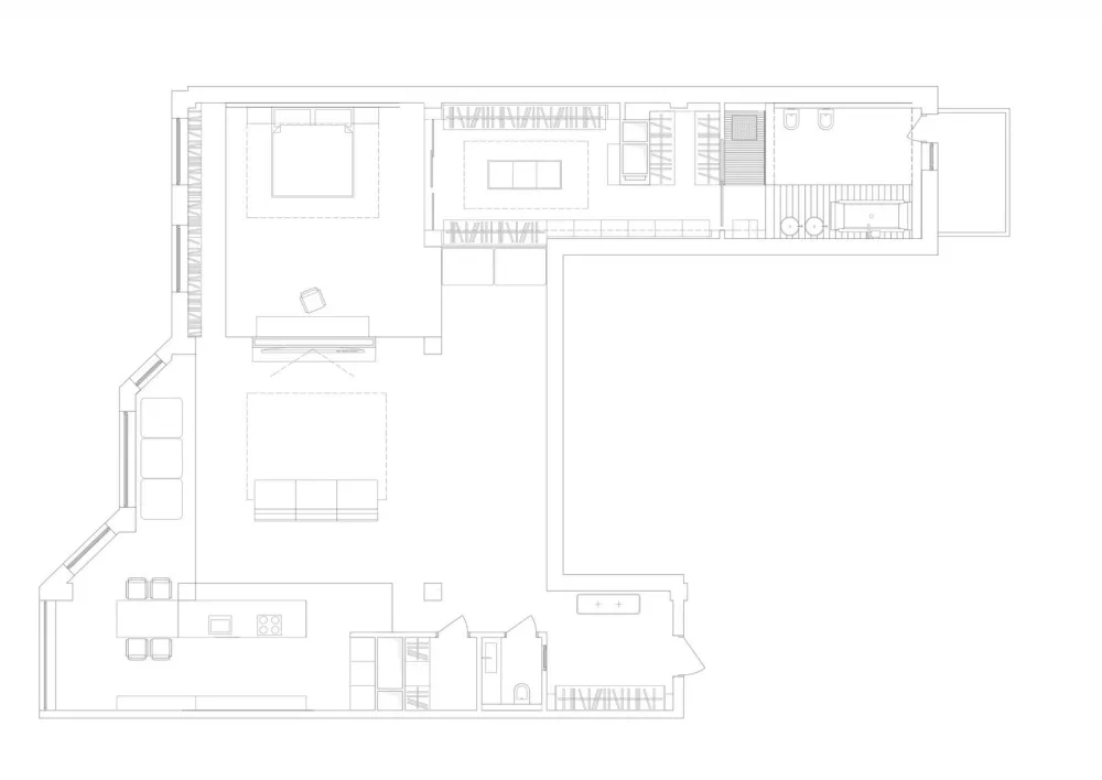 180㎡乌克兰舒适的开放式公寓 | Slava Balbek