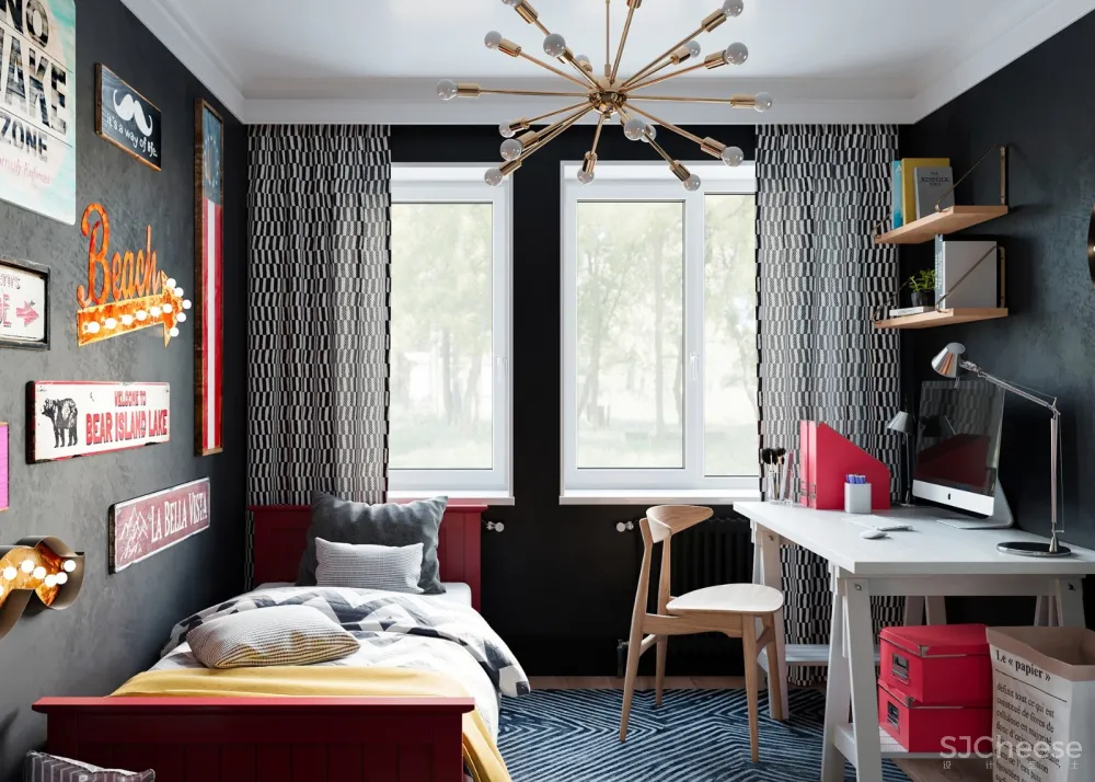 明&暗 66m²鲜活色彩家庭小公寓 | Andrey Ryazanov