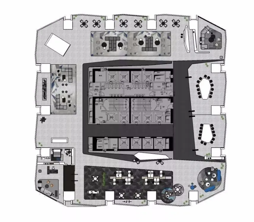 新作| 超高颜值办公设计,全感官空间艺术营造 首