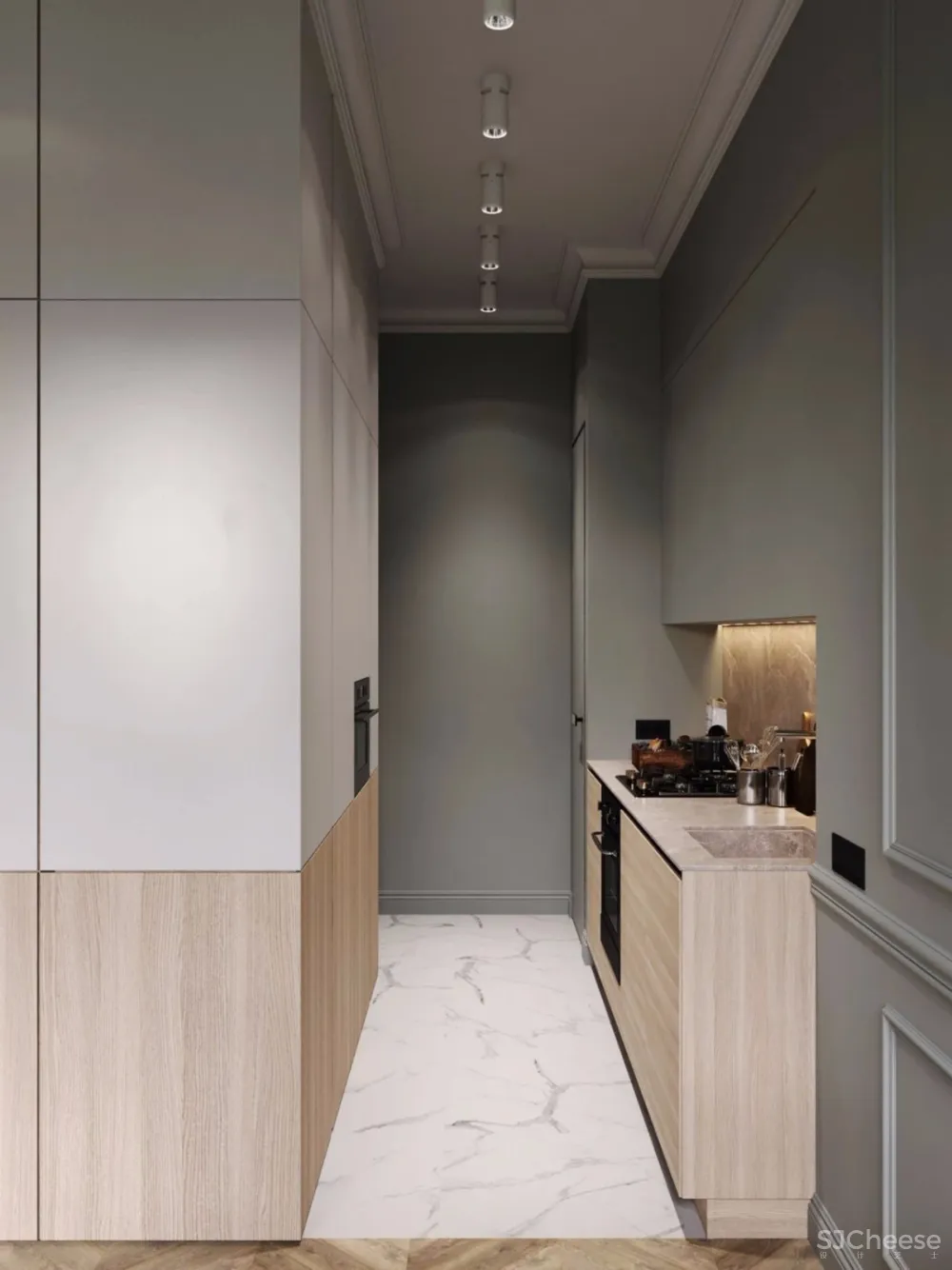 74㎡ 莫兰迪色轻奢风丨要高级就来点绿