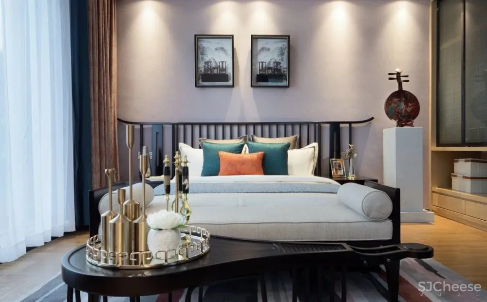 250㎡新中式东方韵味复式别墅样板房设计方案丨美到极致