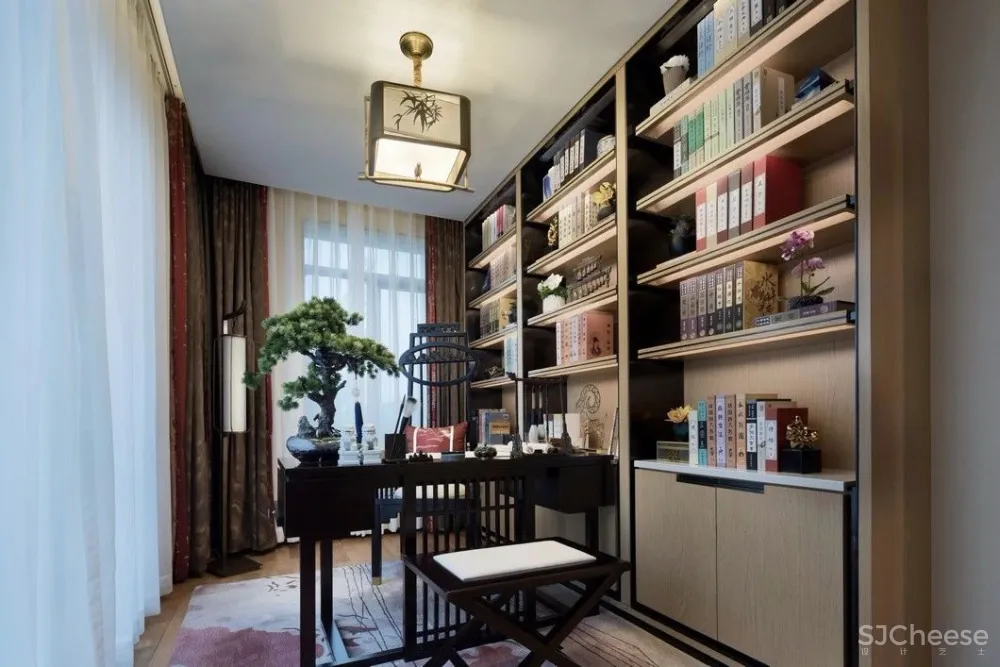 250㎡新中式东方韵味复式别墅样板房设计方案丨美到极致