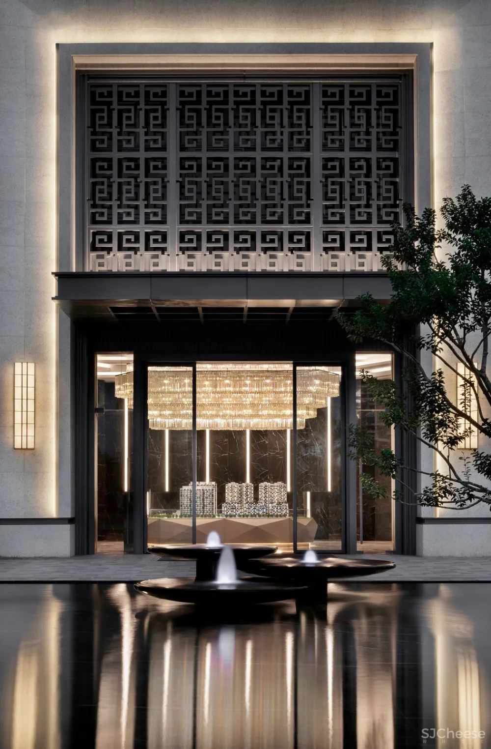 中海世纪荟售楼处，NEW ART DECO的诗意景观 | 本则设计