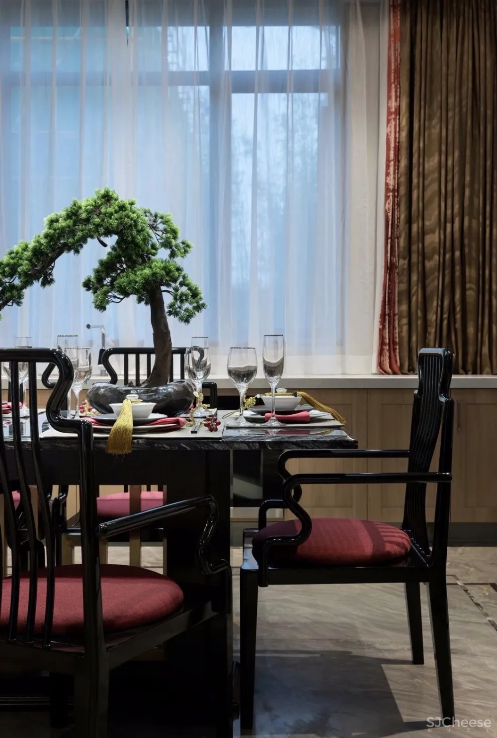 250㎡新中式东方韵味复式别墅样板房设计方案丨美到极致