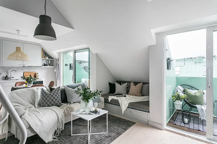 将空间打开,让阁楼成为舒适的单身小宅