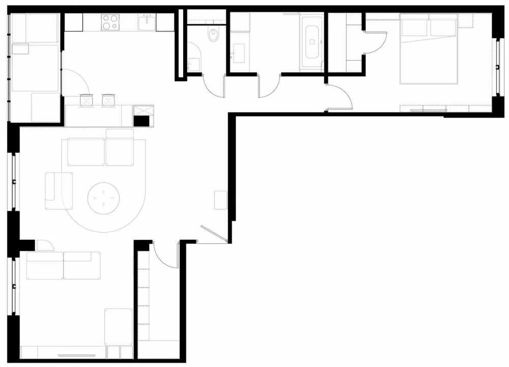 “平纹针织” 木质感色彩小公寓 | Zrobym Architects