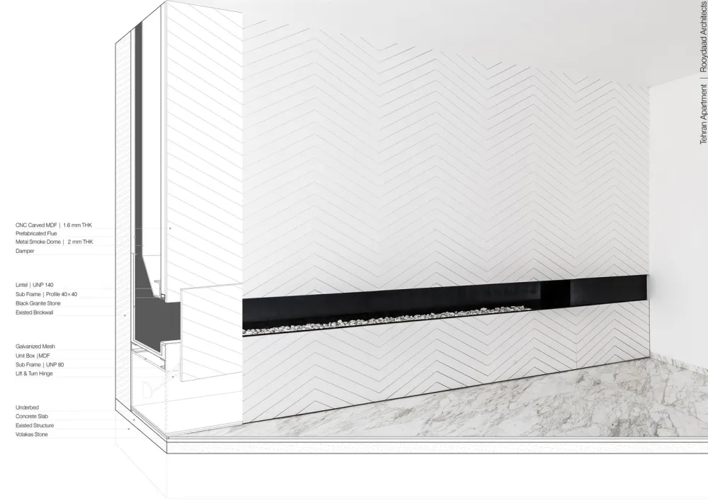 Rooydaad Architects | 光、空间、秩序的建筑模式 Tehran Apartment 首