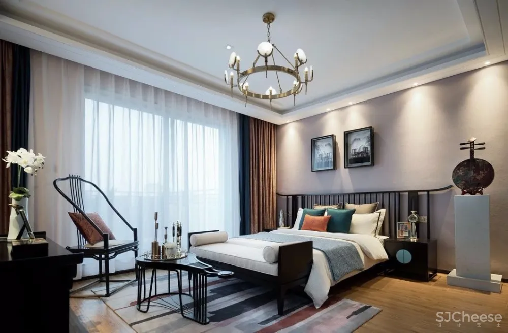 250㎡新中式东方韵味复式别墅样板房设计方案丨美到极致