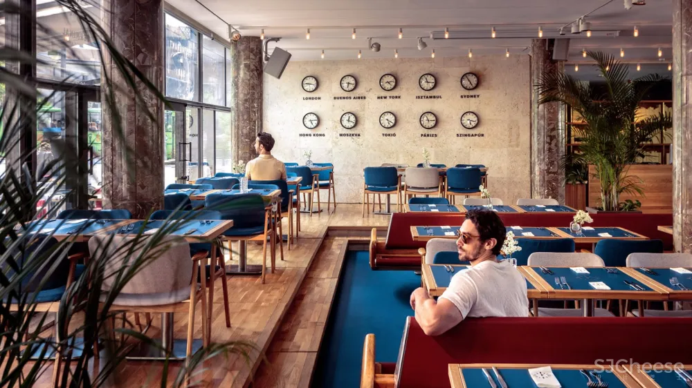 候车大厅内的酒吧餐厅,布达佩斯 / 81font