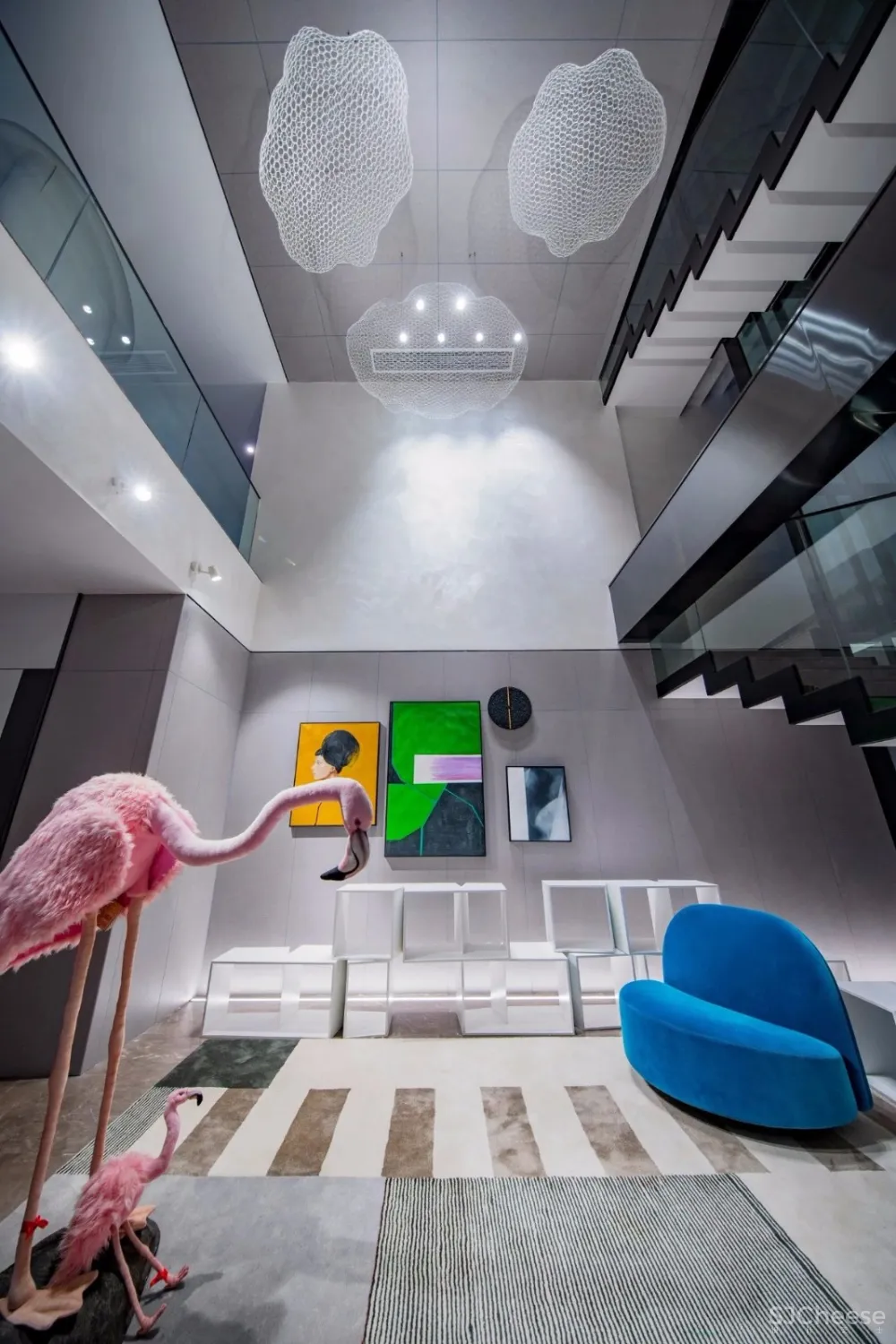 【李益中设计】1100㎡两户打通双拼别墅设计丨艺术气质的家