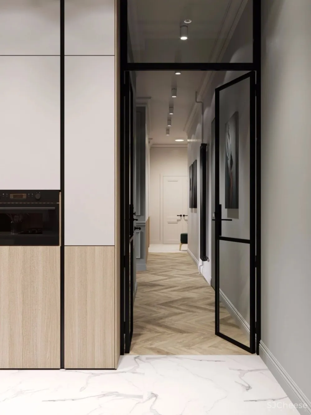 74㎡ 莫兰迪色轻奢风丨要高级就来点绿