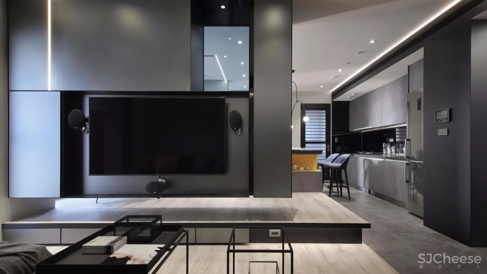 台湾极简中性灰公寓 | 界境室内设计