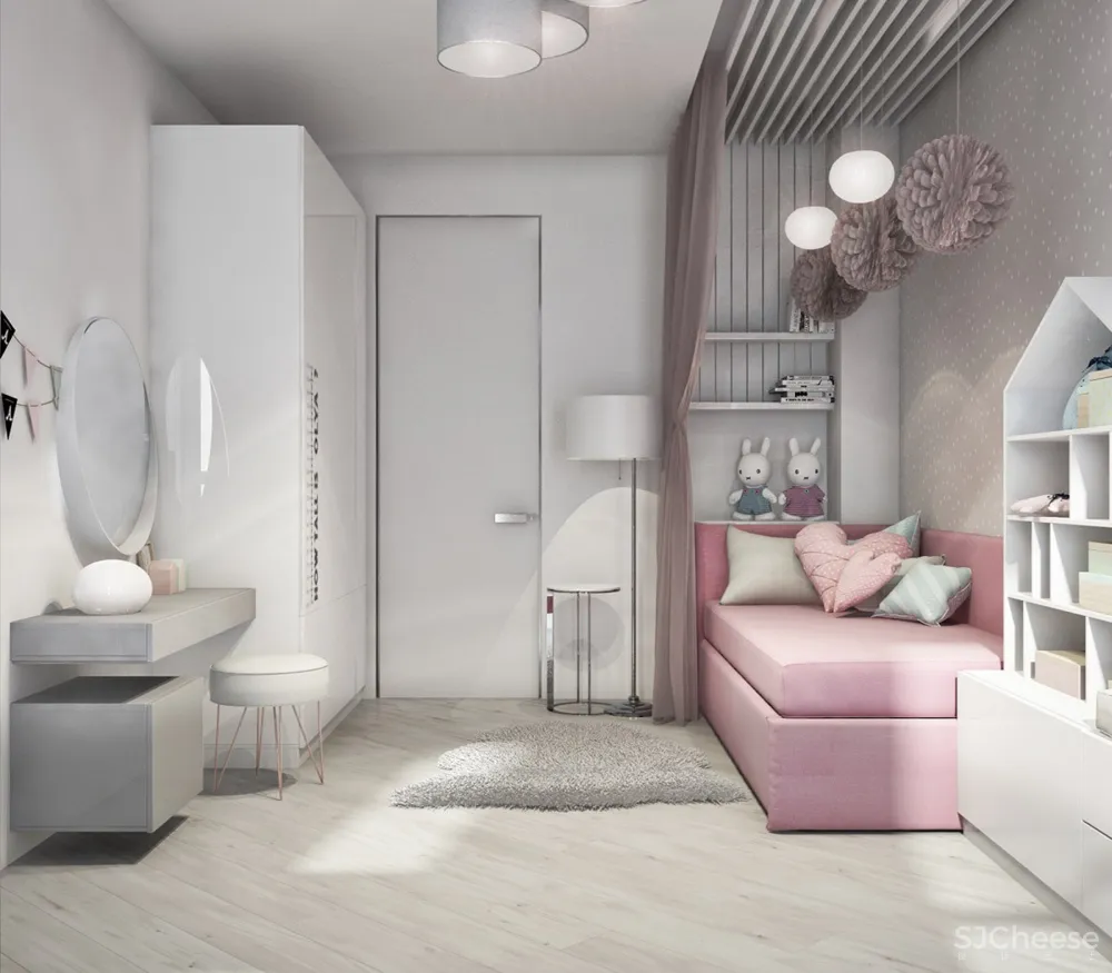 “腮红”国外清爽现代家庭公寓 | Konst