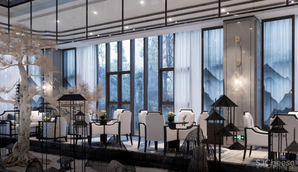 伊派设计丨一室山水之风 ,学习传统与现代的融合